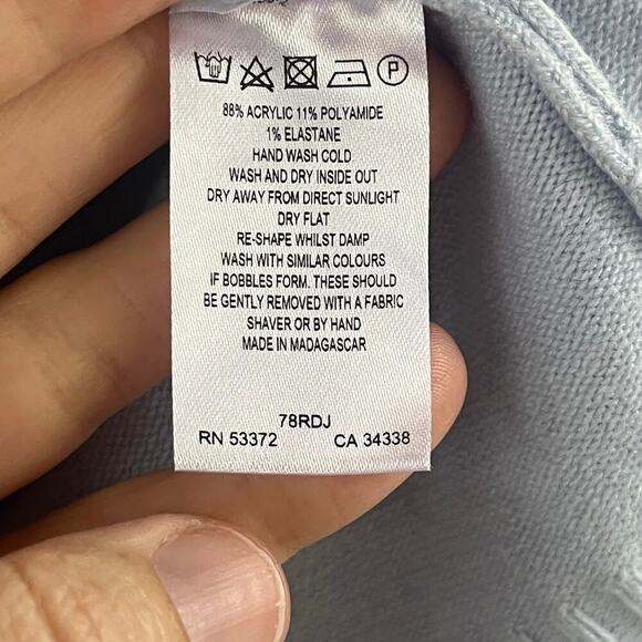 French Connection Babysoft High Neck Sweater Light Blue Size S - Picture 8 of 9